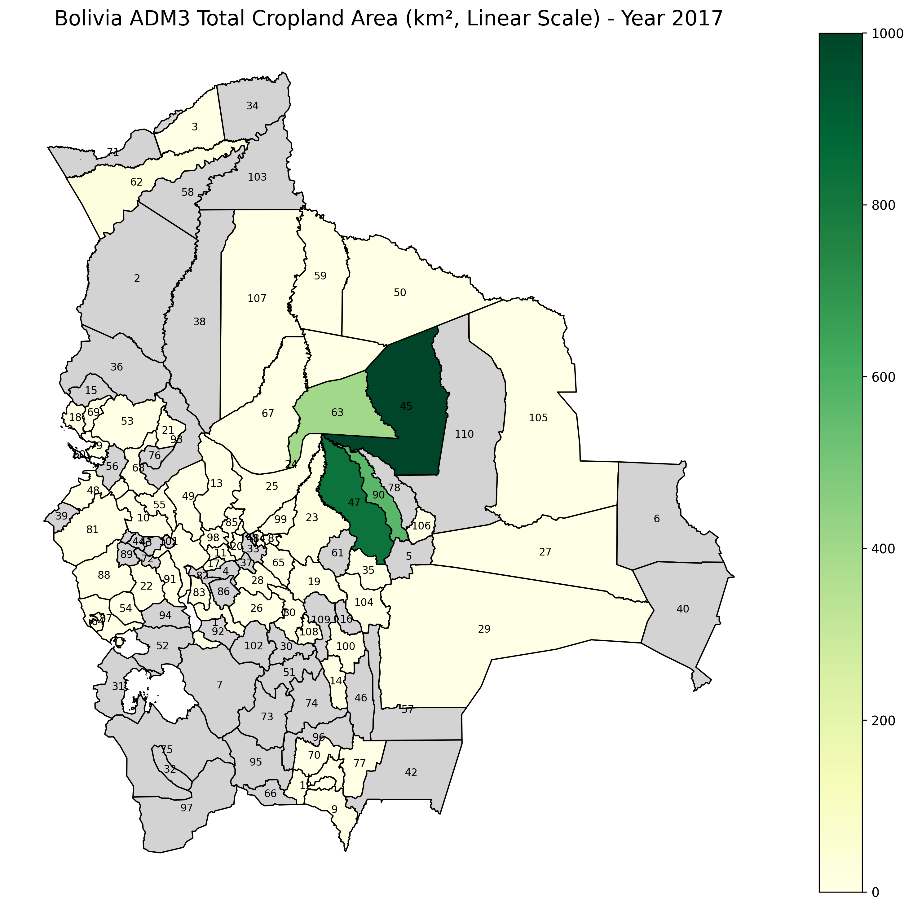 Bolivia Cropland Map 2017
