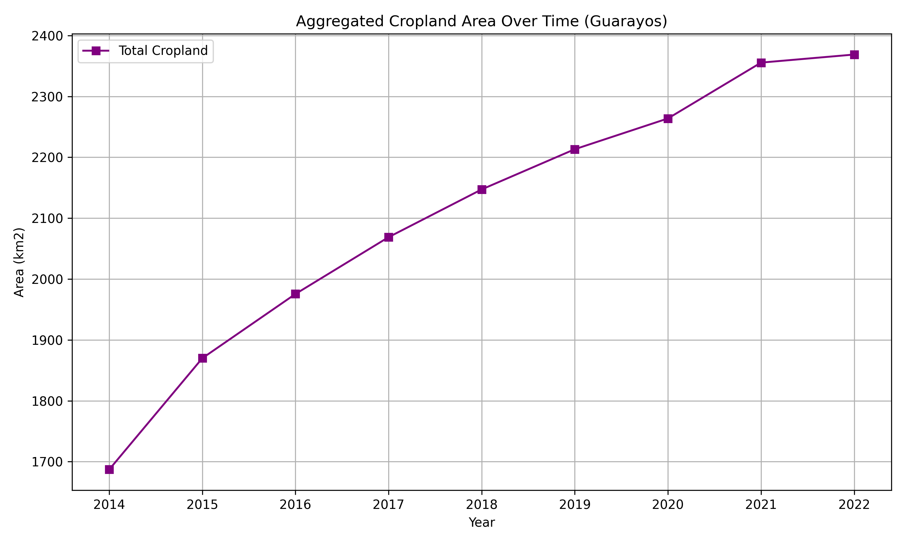 Cropland Analysis Guarayos