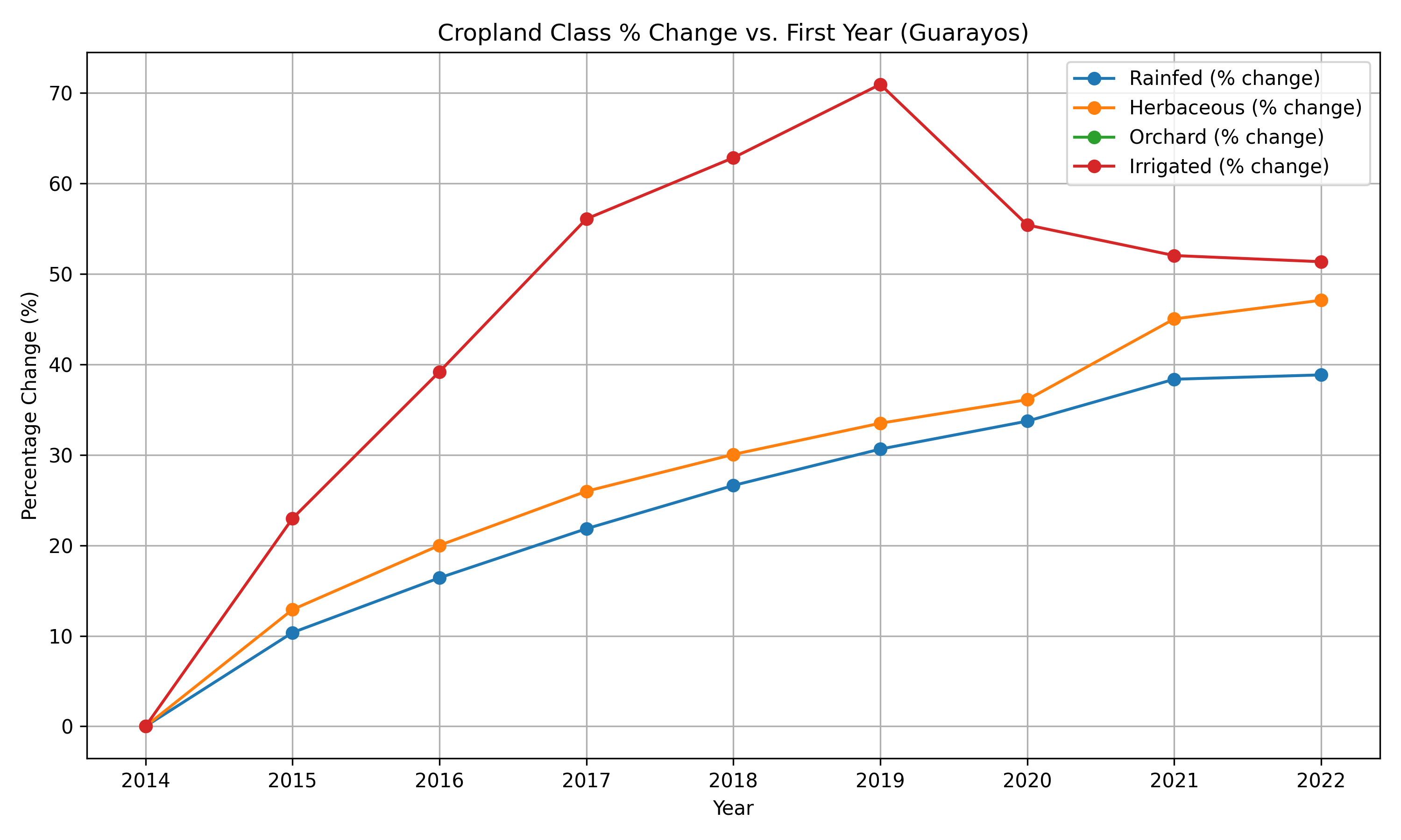 Cropland Analysis Guarayos