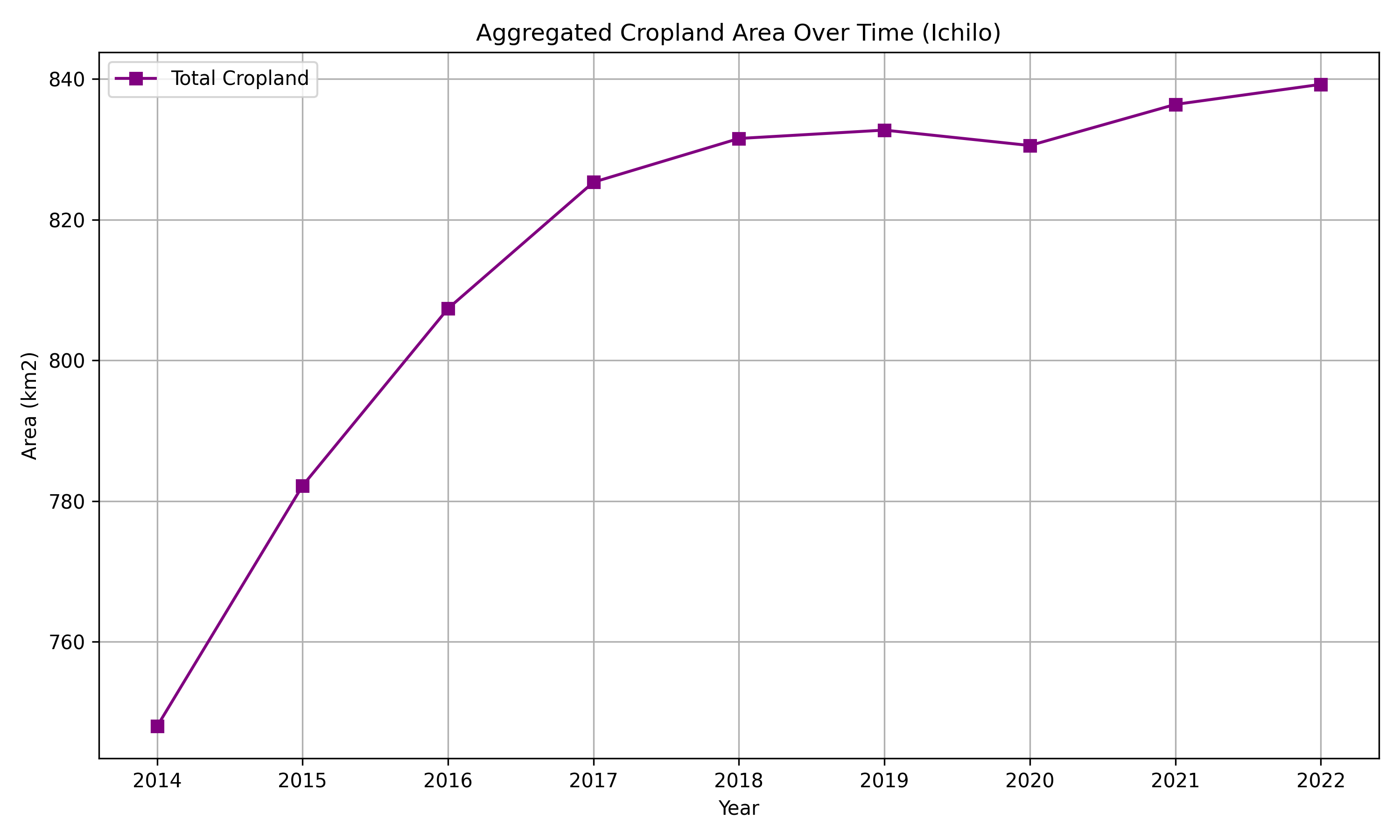 Cropland Analysis Guarayos